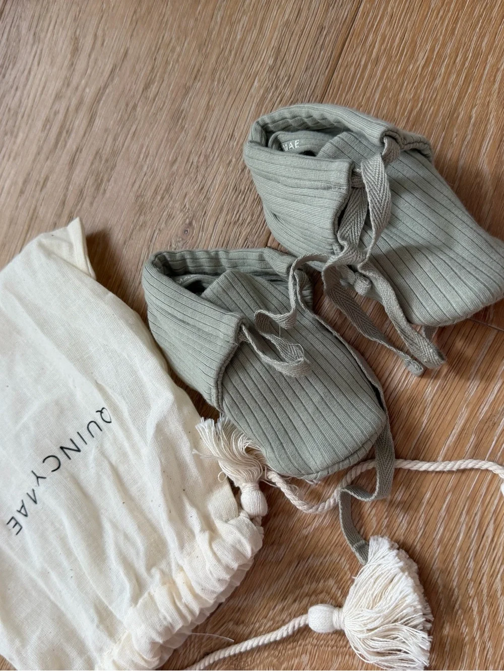 Quincy Mae • Sage Ribbed Booties
